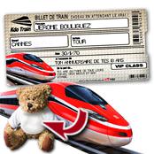 cadeau personnalis� Billet de Train personnalis�