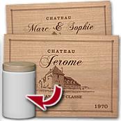 cadeau personnalis� Couvercle de Caisse de Vin Personnalis�