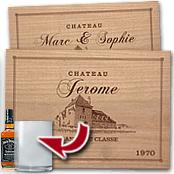 cadeau personnalis� Couvercle de Caisse de Vin Personnalis�
