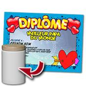 cadeau personnalis� Diplome F�te des P�res