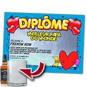cadeau personnalis� Diplome F�te des P�res