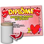 cadeau personnalis� Diplome F�te des M�res