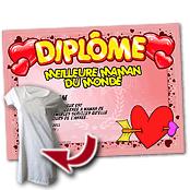 cadeau personnalis� Diplome F�te des M�res