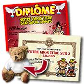 cadeau personnalis� Diplome Humoristique Personnalis�