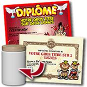 cadeau personnalis� Diplome Humoristique Personnalis�