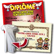 cadeau personnalis� Diplome Humoristique Personnalis�