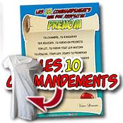 cadeau personnalis� Les 10 Commandements personnalis�s