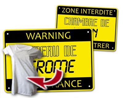 cadeau personnalis� Plaque de Porte Warning !