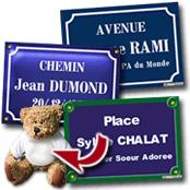cadeau personnalis� Plaques de Rue Personnalis�e