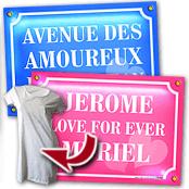 cadeau personnalis� Plaques de Rue Saint Valentin