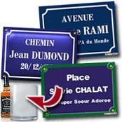 cadeau personnalis� Plaques de Rue Personnalis�e