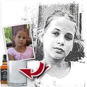 cadeau personnalis� Tableau Style Fusain