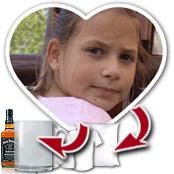 cadeau personnalis� Objets Personnalis�s avec Votre Photo en forme de Coeur